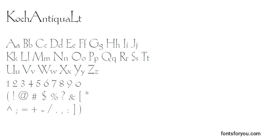 Шрифт KochAntiquaLt – алфавит, цифры, специальные символы