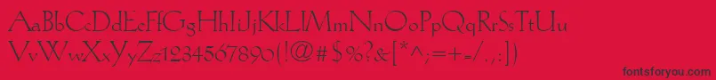 KochAntiquaLt Font – Black Fonts on Red Background
