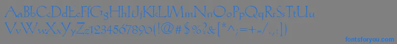 KochAntiquaLt Font – Blue Fonts on Gray Background