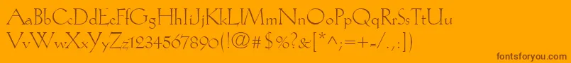 KochAntiquaLt Font – Brown Fonts on Orange Background