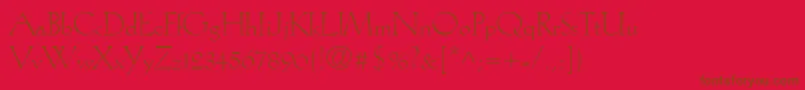KochAntiquaLt Font – Brown Fonts on Red Background