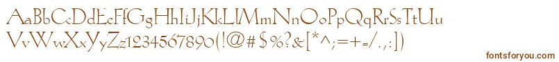 Шрифт KochAntiquaLt – коричневые шрифты на белом фоне