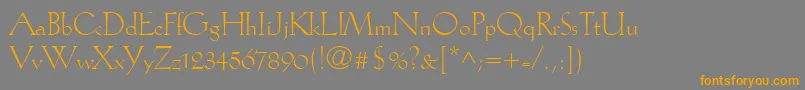 KochAntiquaLt Font – Orange Fonts on Gray Background