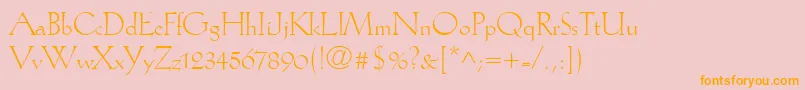 KochAntiquaLt Font – Orange Fonts on Pink Background
