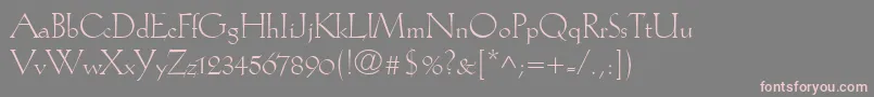 KochAntiquaLt Font – Pink Fonts on Gray Background