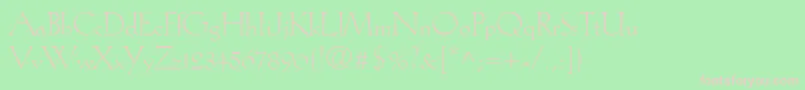 KochAntiquaLt Font – Pink Fonts on Green Background