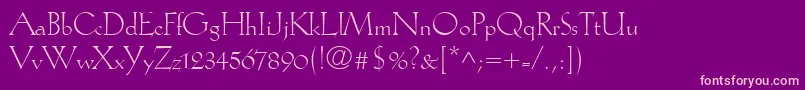 KochAntiquaLt Font – Pink Fonts on Purple Background