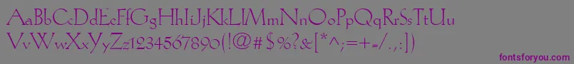 KochAntiquaLt Font – Purple Fonts on Gray Background