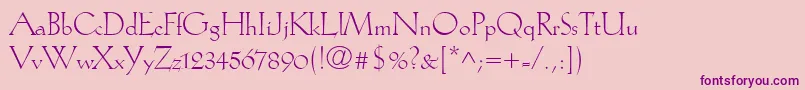 KochAntiquaLt Font – Purple Fonts on Pink Background