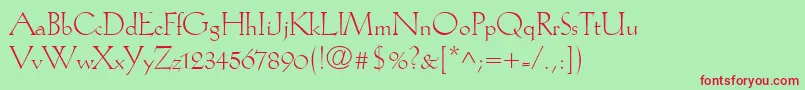 KochAntiquaLt Font – Red Fonts on Green Background