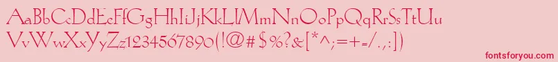 KochAntiquaLt Font – Red Fonts on Pink Background