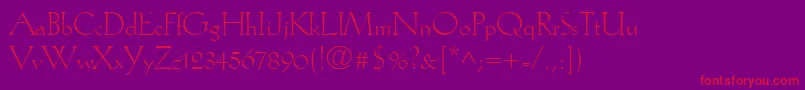 KochAntiquaLt Font – Red Fonts on Purple Background