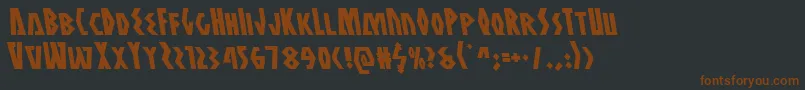 Antikytheraleft-fontti – ruskeat fontit mustalla taustalla