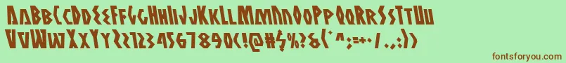 Antikytheraleft Font – Brown Fonts on Green Background