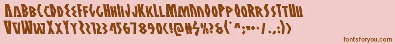 Antikytheraleft Font – Brown Fonts on Pink Background