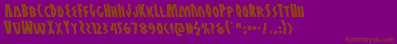 Antikytheraleft Font – Brown Fonts on Purple Background