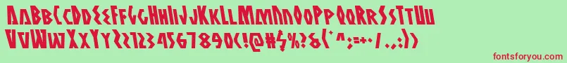 Antikytheraleft Font – Red Fonts on Green Background