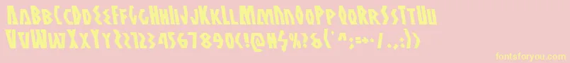 Antikytheraleft Font – Yellow Fonts on Pink Background