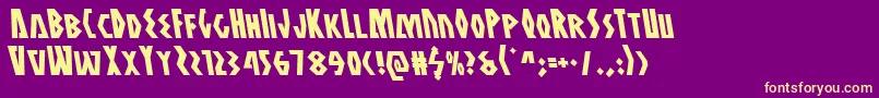 Antikytheraleft Font – Yellow Fonts on Purple Background