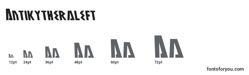 Размеры шрифта Antikytheraleft