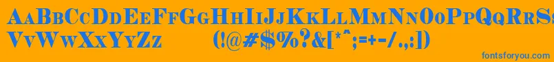 CopperheadCondensedDemo Font – Blue Fonts on Orange Background