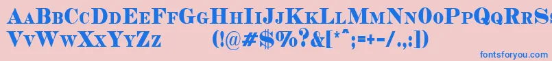 フォントCopperheadCondensedDemo – ピンクの背景に青い文字