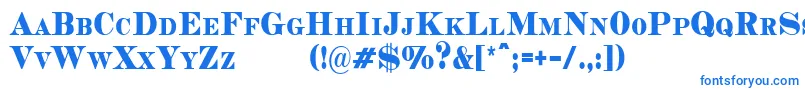 Czcionka CopperheadCondensedDemo – niebieskie czcionki