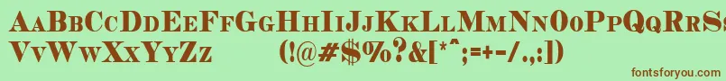 CopperheadCondensedDemo Font – Brown Fonts on Green Background