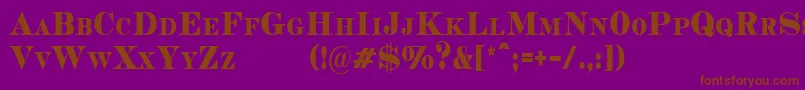 CopperheadCondensedDemo Font – Brown Fonts on Purple Background