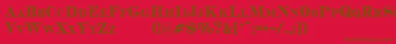 Police CopperheadCondensedDemo – polices brunes sur fond rouge