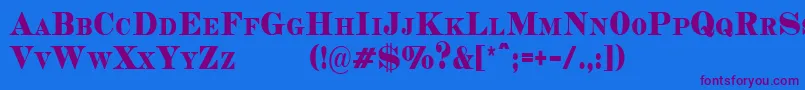 CopperheadCondensedDemo-Schriftart – Violette Schriften auf blauem Hintergrund