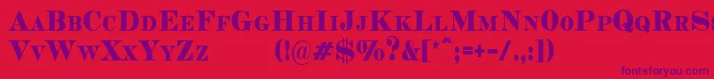CopperheadCondensedDemo Font – Purple Fonts on Red Background