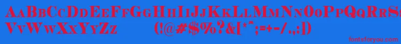 CopperheadCondensedDemo Font – Red Fonts on Blue Background