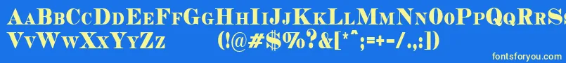 Шрифт CopperheadCondensedDemo – жёлтые шрифты на синем фоне
