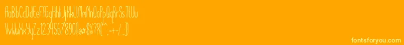 Johnnylong Font – Yellow Fonts on Orange Background