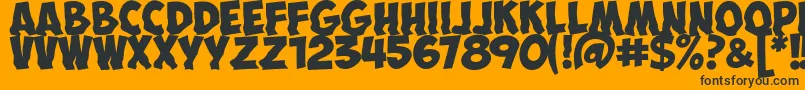 ObelixproCryCyr Font – Black Fonts on Orange Background