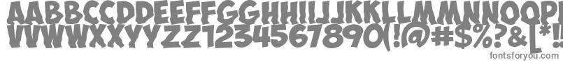 ObelixproCryCyr Font – Gray Fonts on White Background