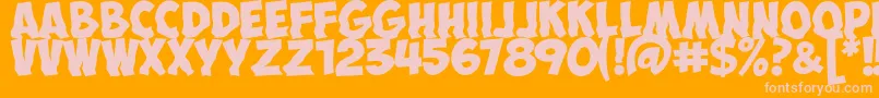 ObelixproCryCyr Font – Pink Fonts on Orange Background