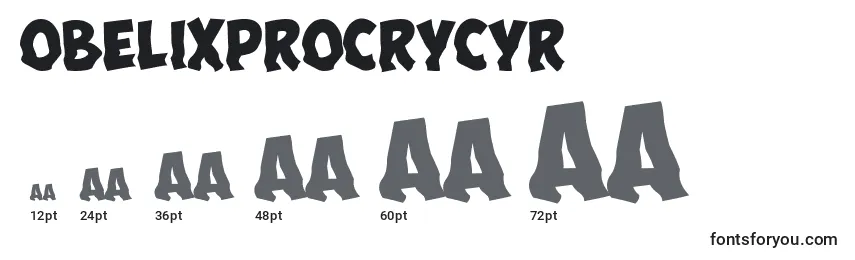 ObelixproCryCyr Font Sizes