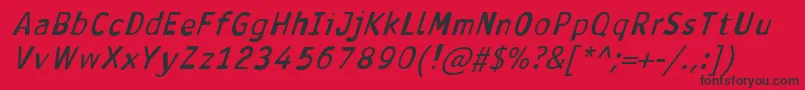 AntavianaBolditalic Font – Black Fonts on Red Background