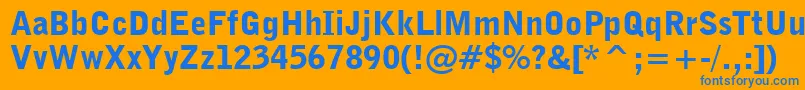 BellGothicBlackBt Font – Blue Fonts on Orange Background