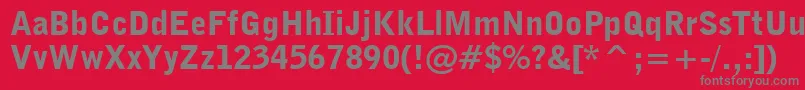 BellGothicBlackBt Font – Gray Fonts on Red Background