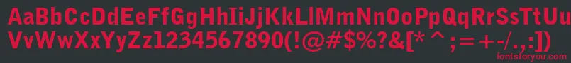BellGothicBlackBt Font – Red Fonts on Black Background