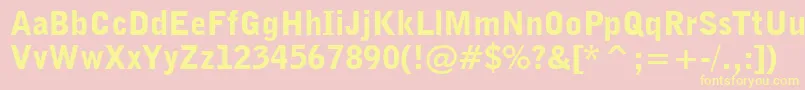 BellGothicBlackBt Font – Yellow Fonts on Pink Background