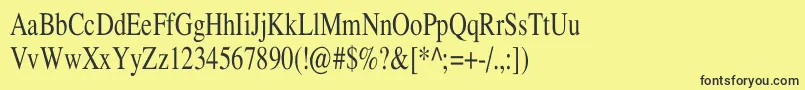 Шрифт TempofontCn – чёрные шрифты на жёлтом фоне