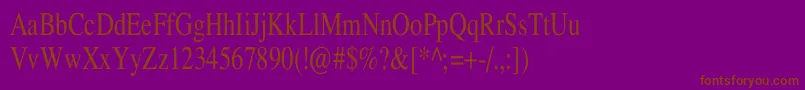 TempofontCn Font – Brown Fonts on Purple Background