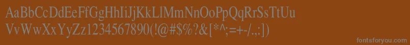 TempofontCn Font – Gray Fonts on Brown Background