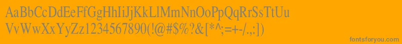 TempofontCn Font – Gray Fonts on Orange Background