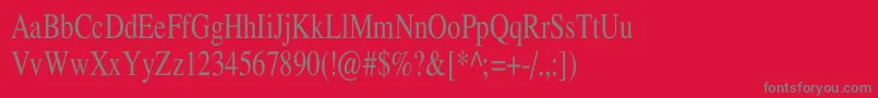 TempofontCn Font – Gray Fonts on Red Background