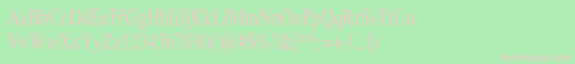 TempofontCn-Schriftart – Rosa Schriften auf grünem Hintergrund